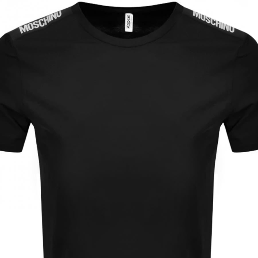 Alternative Image for ProductMoschino Taped Logo Short Sleeved T Shirt Black2